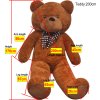 Plyšový medvěd hračka 170 cm [80145] (Barva Hnědá)