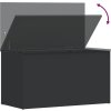 Úložná truhla 84 x 42 x 46 cm kompozitní dřevo [803057] (Barva Černá)