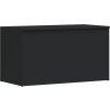 Úložná truhla 84 x 42 x 46 cm kompozitní dřevo [803057] (Barva Černá)