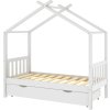 Rám dětské postele se zásuvkou masivní borovice 80x160 cm [322149] (Barva Bílá)