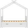 Rám dětské postele se zásuvkou masivní borovice 80x160 cm [322149] (Barva Bílá)