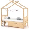 Rám dětské postele se zásuvkou masivní borovice 80x160 cm [322149] (Barva Bílá)