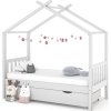 Rám dětské postele se zásuvkou masivní borovice 80x160 cm [322149] (Barva Bílá)