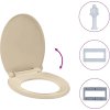 WC sedátko s pomalým sklápěním oválné [145820] (Barva Béžová)