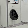 Závěsný pisoár se splachovacím ventilem keramický [143992] (Barva Černá)