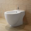 Kulatý bidet volně stojící, bílý, vysoce kvalitní keramika [140665]