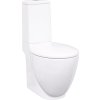 Keramické WC kombi kulaté spodní odpad [3059888] (Barva Bílá)