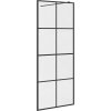 Sprchová zástěna walk-in 80 x 195 cm čiré ESG sklo [151033] (Barva Černá)