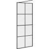 Sprchová zástěna walk-in 80 x 195 cm čiré ESG sklo [151033] (Barva Černá)