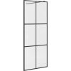 Sprchová zástěna walk-in 80 x 195 cm čiré ESG sklo [151023] (Barva Černá)