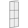 Sprchová zástěna walk-in 80 x 195 cm čiré ESG sklo [151023] (Barva Černá)