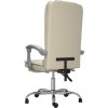 Masážní polohovací kancelářské křeslo umělá kůže [349670] (Barva Krémová)