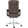 Masážní polohovací kancelářské křeslo umělá kůže [349745] (Barva Šedá)