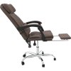 Masážní polohovací kancelářské křeslo umělá kůže [349745] (Barva Šedá)