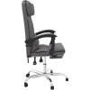 Masážní polohovací kancelářské křeslo umělá kůže [349745] (Barva Šedá)