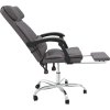 Masážní polohovací kancelářské křeslo umělá kůže [349745] (Barva Šedá)