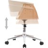 Otočná kancelářská židle ohýbané dřevo a umělá kůže [3054835] (Barva Taupe)