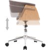 Otočná kancelářská židle ohýbané dřevo a umělá kůže [3054835] (Barva Taupe)