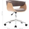 Otočná kancelářská židle ohýbané dřevo a umělá kůže [3054835] (Barva Taupe)