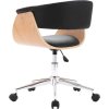 Otočná kancelářská židle ohýbané dřevo a umělá kůže [3054835] (Barva Taupe)