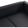 2místná pohovka umělá kůže [242209] (Barva Černá)