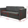 3místná pohovka textil [243581] (Barva Světle šedá)