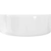 Keramické umyvadlo s otvorem na baterii a přepadem, kulaté [141938] (Barva Bílá)