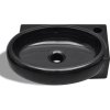 Keramické umyvadlo s přepadem a otvorem pro baterii [141925] (Barva Černá)