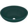 Luxusní umyvadlo oválné matné krémové 40 x 33 cm keramické [146924] (Barva matná tmavě modrá)