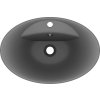 Luxusní umyvadlo přepad oválné matné růžové 58,5x39 cm keramika [146939] (Barva matná tmavě šedá)