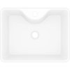 Umyvadlo s otvorem pro baterii 48 x 37 x 13,5 cm keramika [141936] (Barva Bílá)