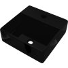 Umyvadlo s otvorem pro baterii 38 x 30 x 11,5 cm keramika [141941] (Barva Černá)