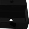 Umyvadlo s otvorem pro baterii 38 x 30 x 11,5 cm keramika [141941] (Barva Černá)