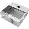 Umyvadlo s otvorem pro baterii 38 x 30 x 11,5 cm keramika [141941] (Barva Černá)