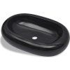 Keramické umyvadlo oválné [141920] (Barva Černá)
