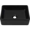 Umyvadlo 41 x 30 x 12 cm keramika [142734] (Barva Černá)