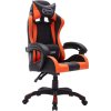 Herní židle s RGB LED podsvícením umělá kůže [288002] (Barva oranžová a černá)