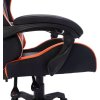 Herní židle s RGB LED podsvícením umělá kůže [288002] (Barva oranžová a černá)