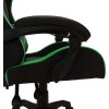 Herní židle s RGB LED podsvícením faux kůže [288009] (Barva zelená a černá)