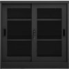 Skříň s posuvnými dveřmi 90 x 40 x 90 cm ocel [335957] (Barva Antracitová)