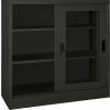 Skříň s posuvnými dveřmi 90 x 40 x 90 cm ocel [335957] (Barva Antracitová)