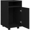 Odkládací skříňka na kolečkách 33 x 38 x 60 cm dřevotříska [803048] (Barva Černá)