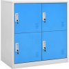 Uzamykatelné skříně 5 ks světle šedé a modré 90x45x92,5 cm ocel [3095229] (Barva světle šedá a červená)