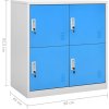 Uzamykatelné skříně 5 ks světle šedé a modré 90x45x92,5 cm ocel [3095229] (Barva světle šedá a červená)