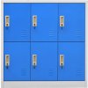 Uzamykatelné skříně 2 ks světle šedé a modré 90x45x92,5 cm ocel [3095234] (Barva Světle šedá a zelená)