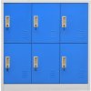 Uzamykatelné skříně 5 ks světle šedé a červené 90x45x92,5 cm [3095236] (Barva Světle šedá a modrá)