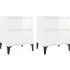 Noční stolky 2 ks 40x35x50 cm [821843] (Barva Bílá)