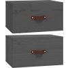 Nástěnné noční stolky 2 ks 40x29,5x22 cm [820991] (Barva Šedá)