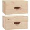 Nástěnné noční stolky 2 ks 40x29,5x22 cm [820991] (Barva Šedá)