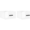 Nástěnné noční stolky 2 ks 35 x 35 x 20 cm [829841] (Barva Bílá s vysokým leskem)